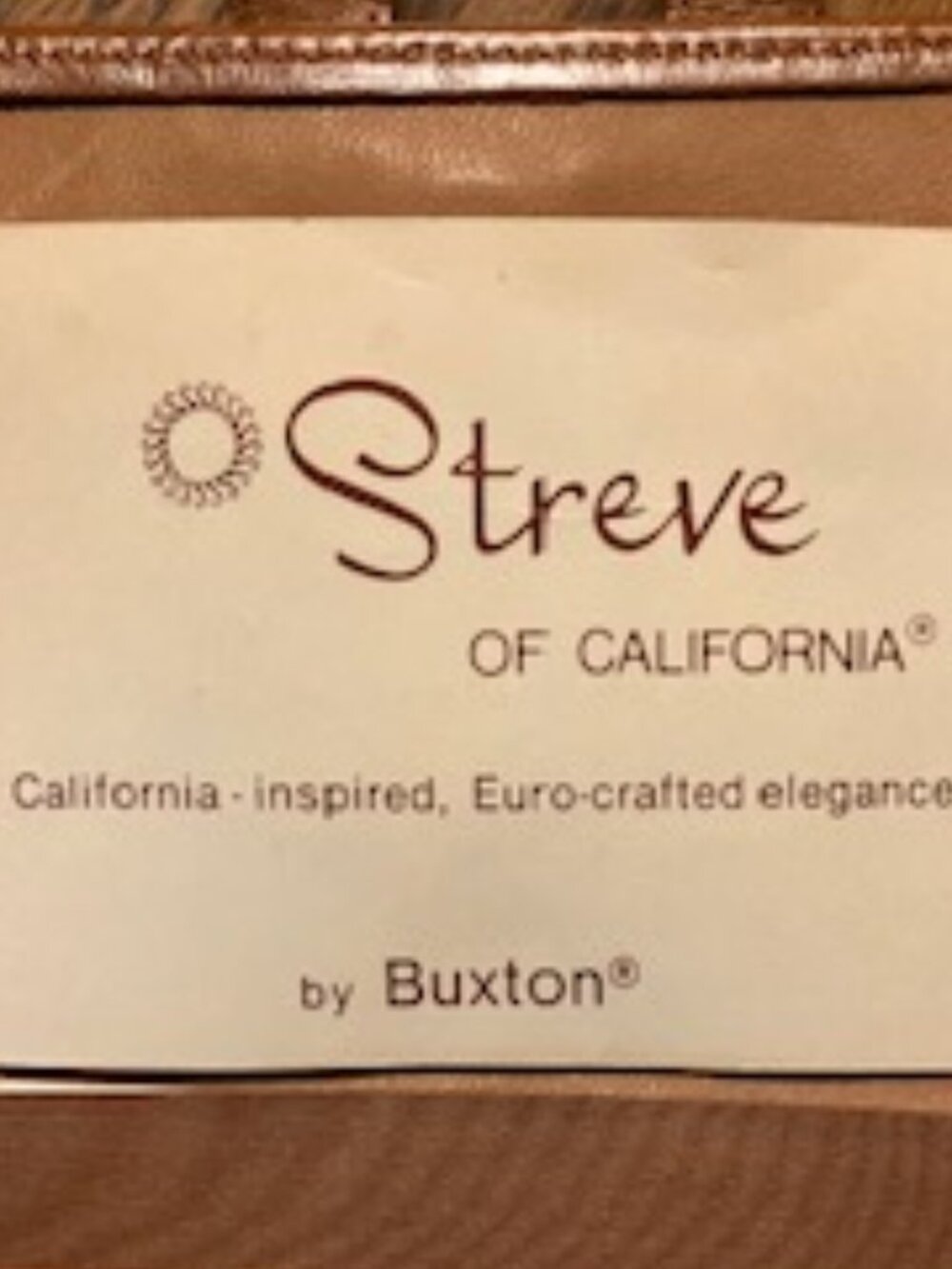 Vintage/New with Tag  Streve of CA by Buxton Wallet
